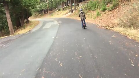 Riding around neighborhood in Arnold, Ca.