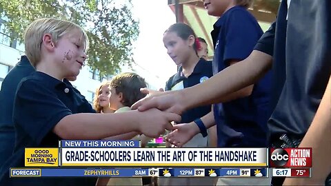 Tampa’s Mitchell Elementary teaches kids proper greetings and handshakes