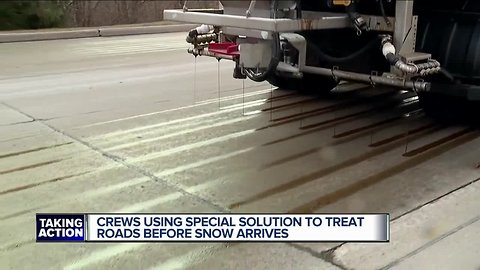 Farmington Hills road crews use salt brine and beet juice to help fight snow and ice