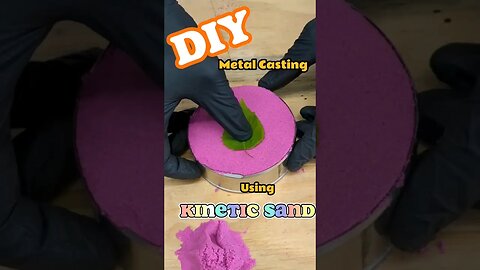 DIY Metal Casting using a Leaf #shorts #shortsfeed #kineticsand