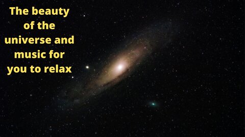 Beautiful relaxing music, stress relief music to sleep watching the beauty of the universe