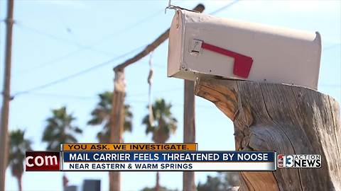 Homeowner removes noose after postal worker voices concern