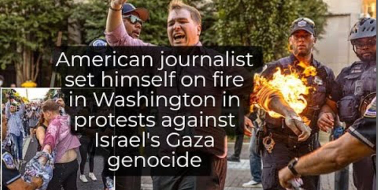 US Samuel mena self immolate himself in protest against Israel's Gaza war Israeli Kan news survey