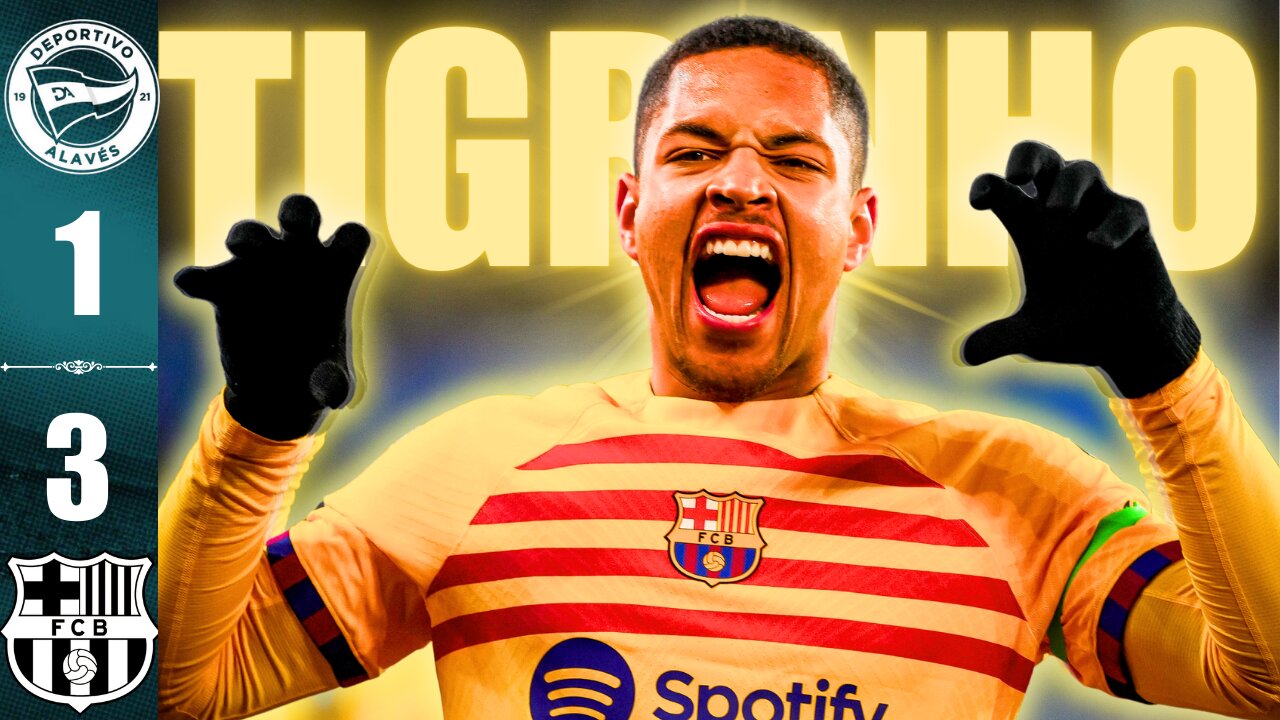 ALAVES VS BARCELONA 1-3 REVIEW | VITOR ROQUE RED CARD & GOAL