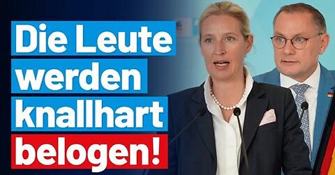 Die Leute werden knallhart belogen! - PK Alice Weidel und Tino Chrupalla - AfD-Fraktion im Bundestag