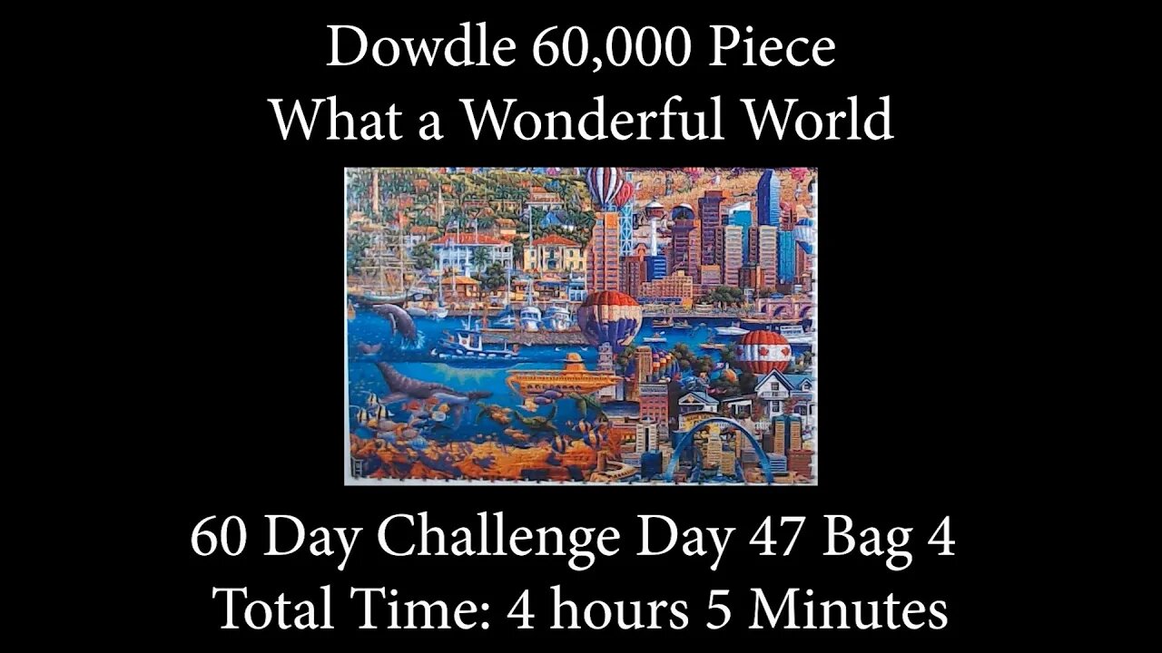 60,000 Piece Challenge What a Wonderful World Jigsaw Puzzle Time Lapse - Day 47 Bag 4!