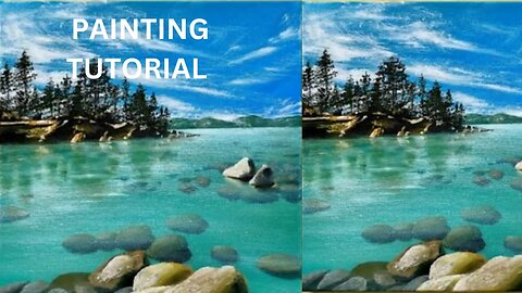 Do You Know How to Draw a Lake View Easily? / Acrylic Painting