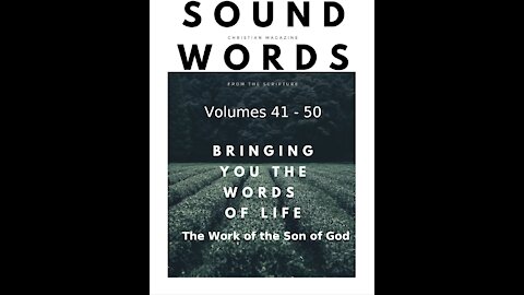 Sound Words, The Work of the Son of God