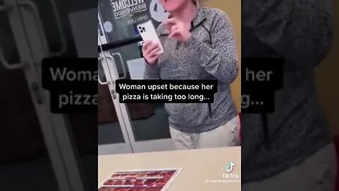 Woman upset about her food taking too long