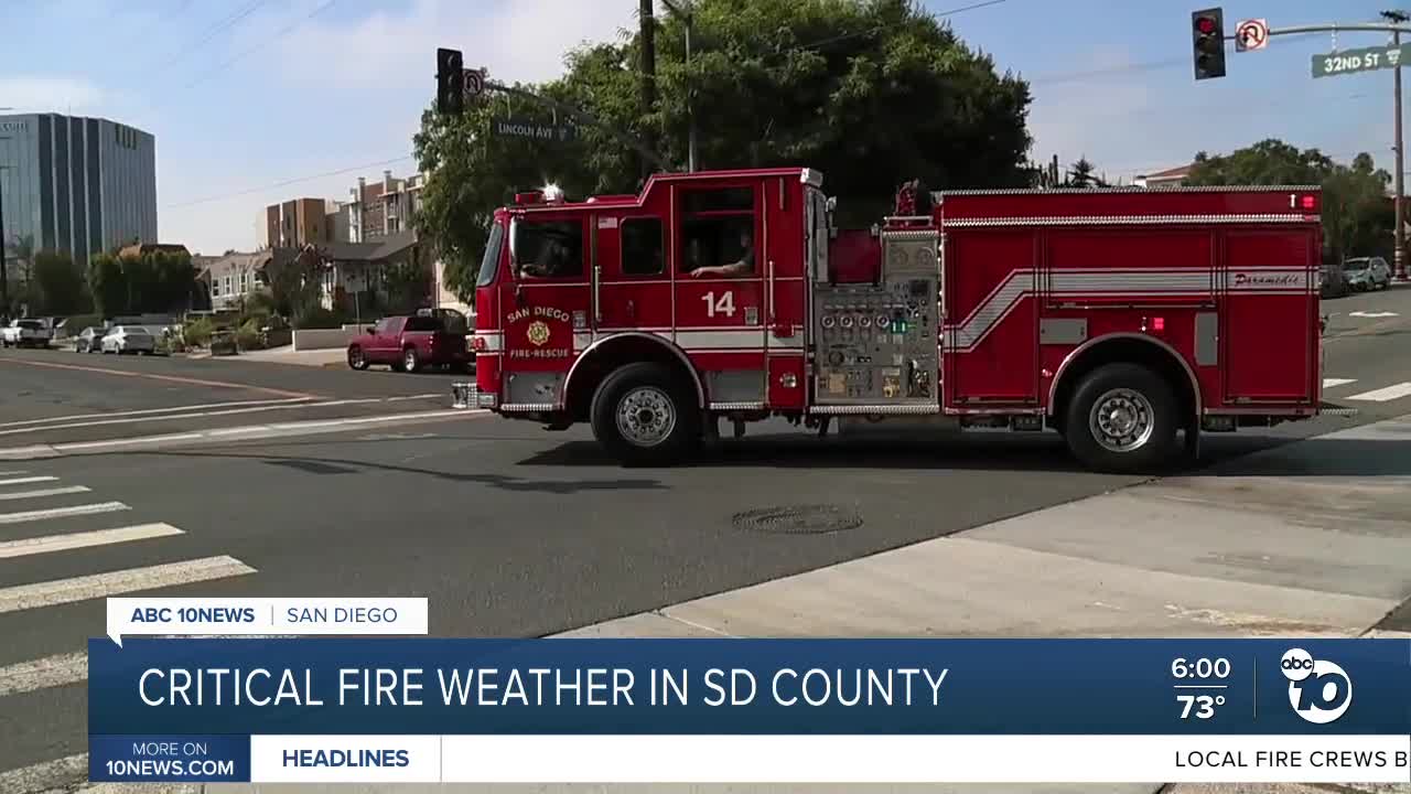 Fire crews preparing ahead of red flag warning