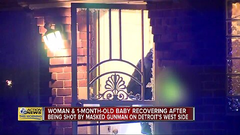 Woman, baby recovering after being shot by masked gunman in Detroit