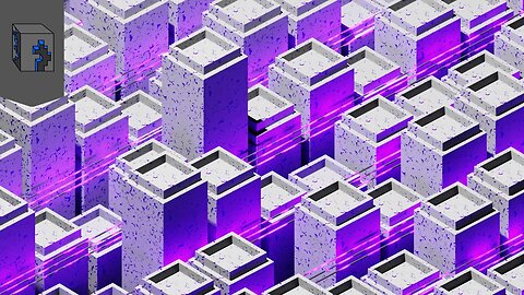 Abstract White & Purple Sci-Fi 1 Hour Looping Background Video | HD 60FPS Looping Blender Animation