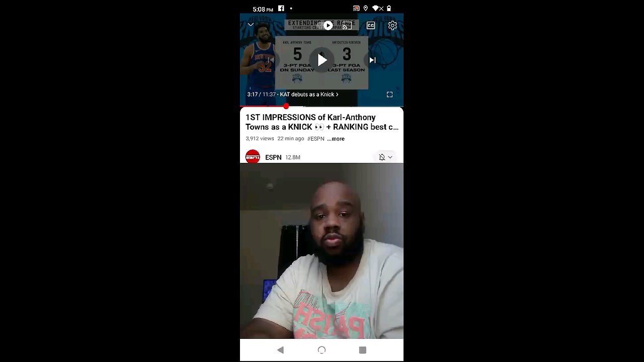 Karl Anthony towns first preseason game as a Knick