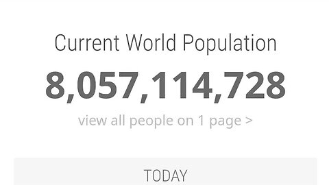 EARTH POPULATION TODAY 8.057.114.728