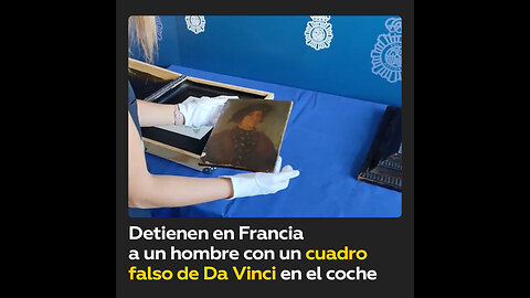 Lleva un cuadro de Da Vinci falso en su coche y termina detenido