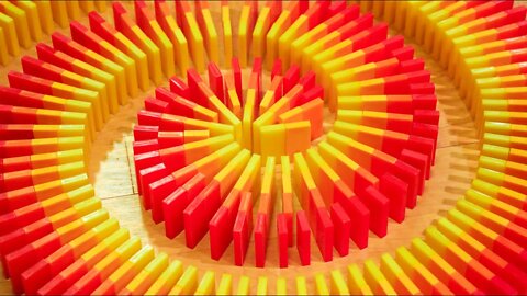 Domino falling oddly satisfying video to cure anxiety and depressing