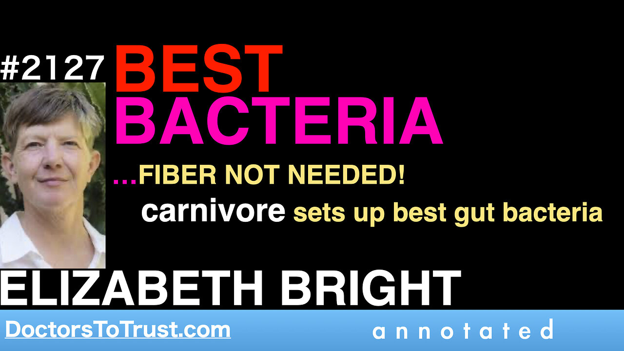 ELIZABETH BRIGHT | BEST BACTERIA …FIBER NOT NEEDED! carnivore sets up best gut bacteria