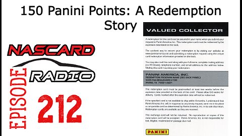 150 Panini Points: A Redemption Story and Winner of the Gold Carl Edwards Card - Episode 212: