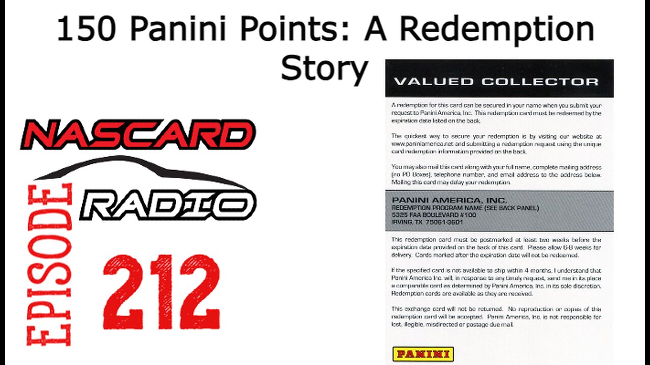 150 Panini Points: A Redemption Story and Winner of the Gold Carl Edwards Card - Episode 212: