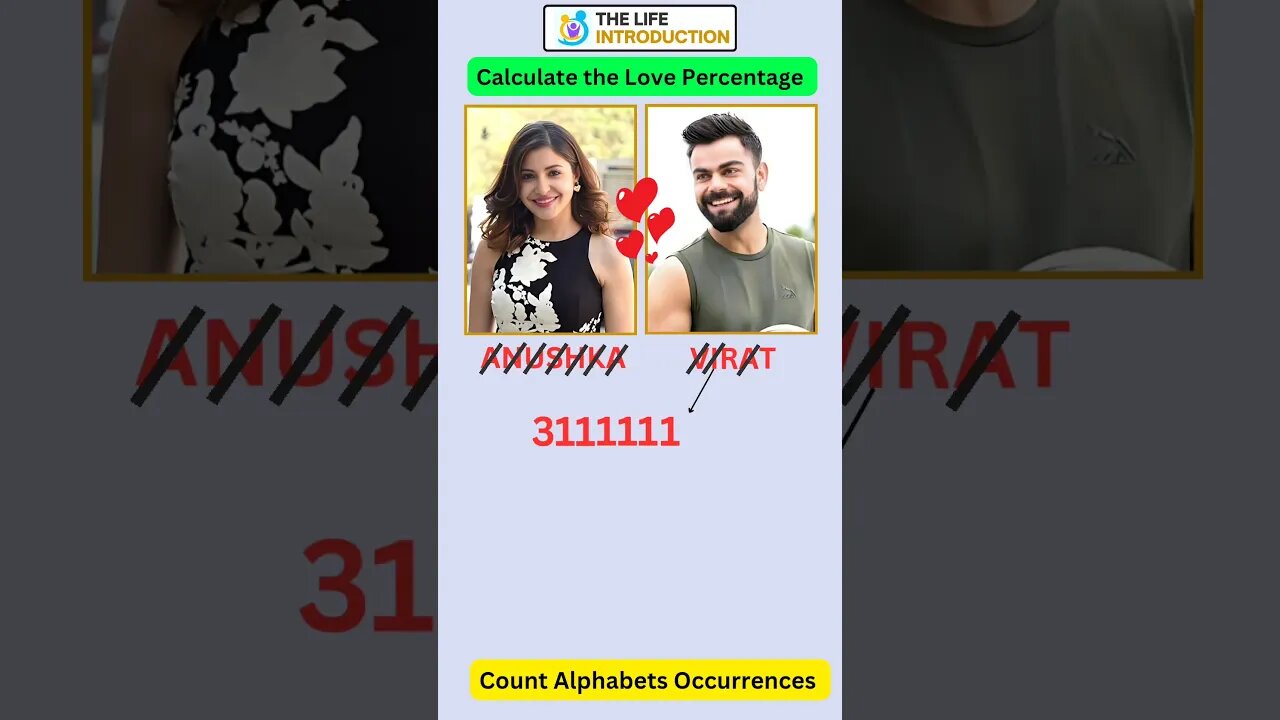 Love Percentage ❤️ between Anushka Sharma & Virat Kohli #anushkasharma #viruska #viratkohli #love💘