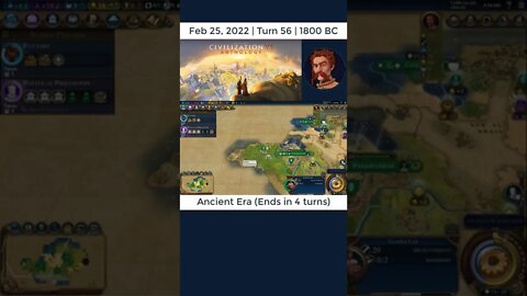 #oneturnadaychallenge #civ6 – Turn 56 - TROOPS MOBILIZED! #shorts