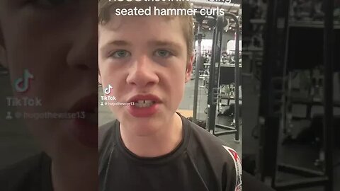 HUGOtheVIKING doing seated hammer curls #gym #fypシ #fypシ゚viral