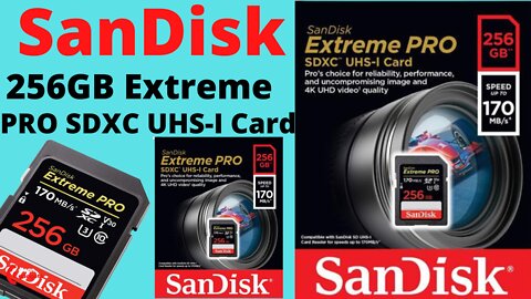 SanDisk 256GB Extreme PRO SDXC UHS-I Card - C10, U3, V30, 4K UHD, SD Card - SDSDXXY-256G-GN4IN