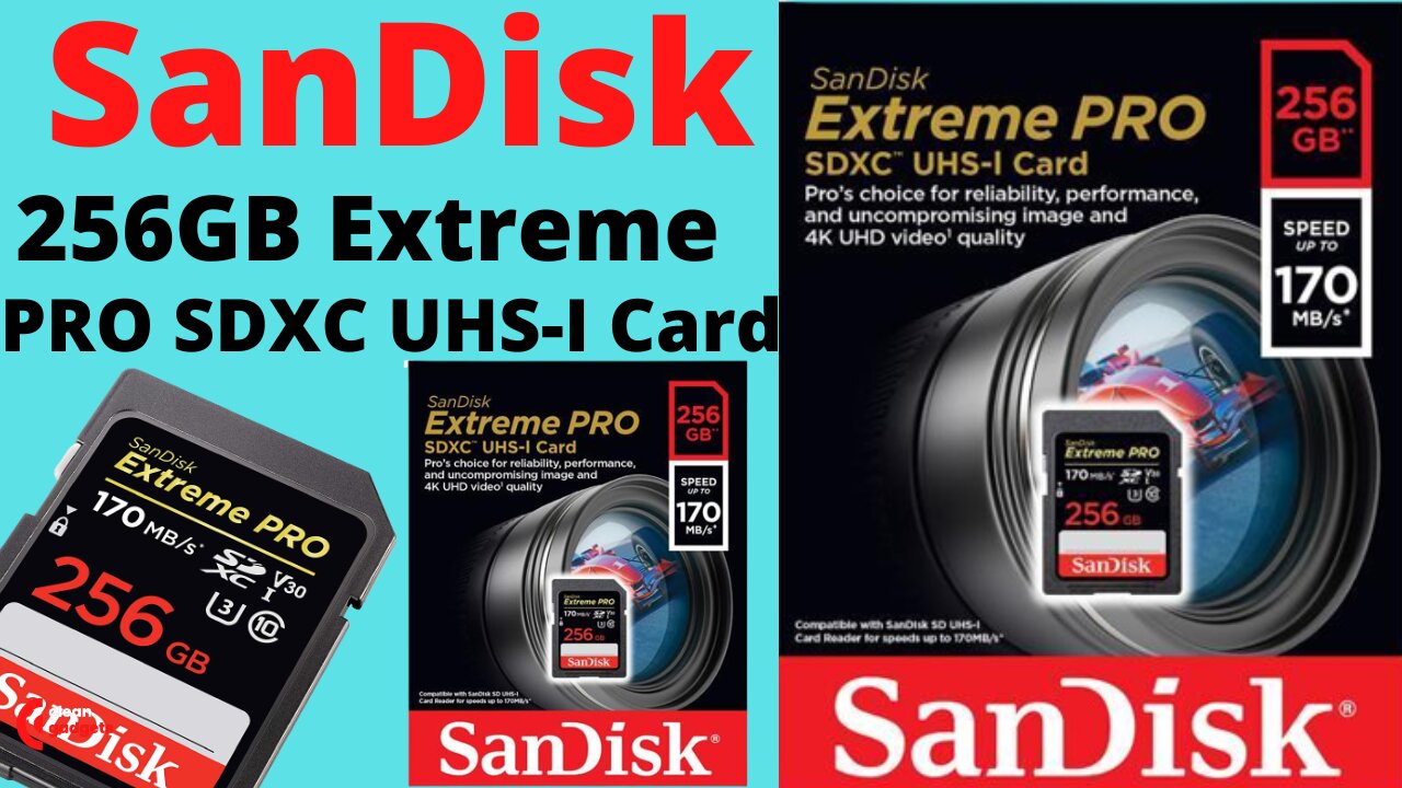 SanDisk 256GB Extreme PRO SDXC UHS-I Card - C10, U3, V30, 4K UHD, SD Card - SDSDXXY-256G-GN4IN
