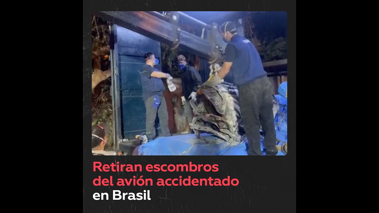 Imágenes de restos del avión estrellado en Brasil son difundidas por la Fuerza Aérea del país