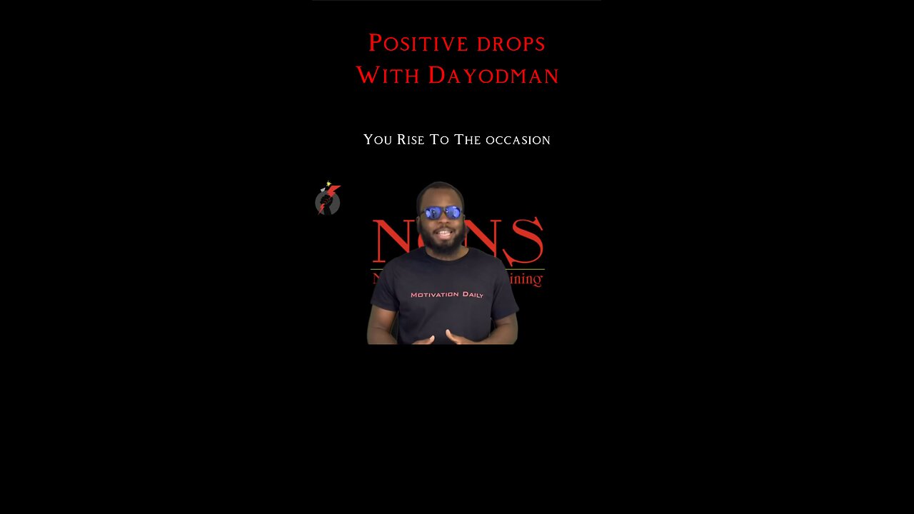 You Rise To The Occasion #dayodman #motivation #eeyayyahh #motivational speaker #you