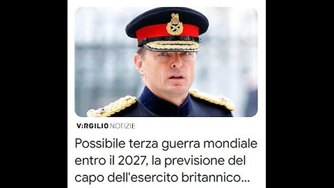 Il capo dell'esercito britannico annuncia guerra mondiale per il 2027!