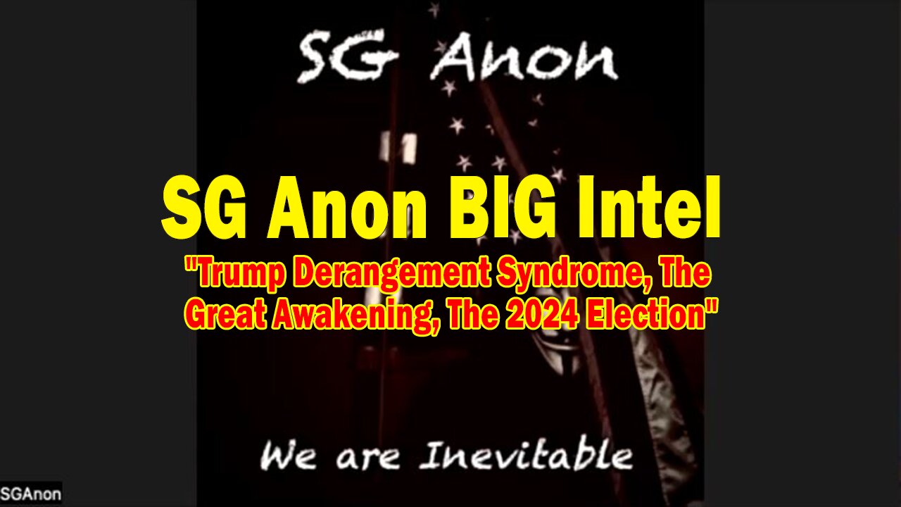 SG Anon BIG Intel Oct 30: "Trump Derangement Syndrome, The Great Awakening, The 2024 Election"