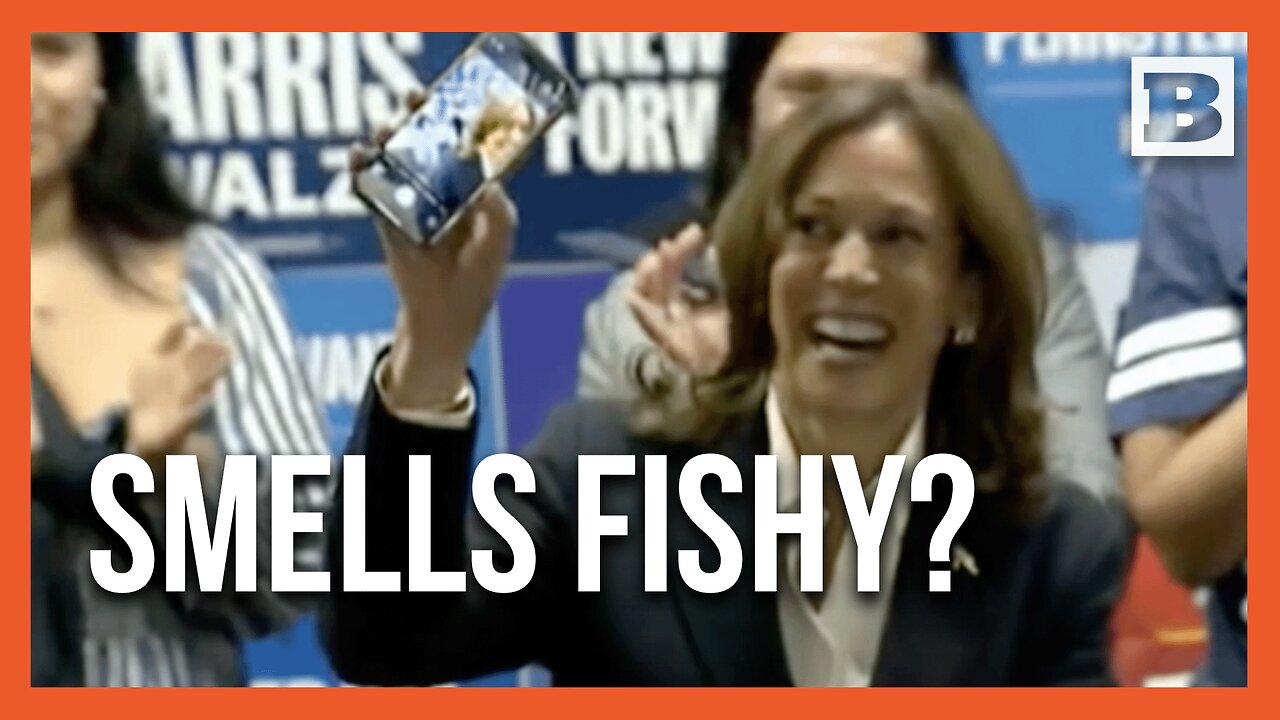 Sus! Kamala Has Camera App Open While Allegedly on Call with Supporter