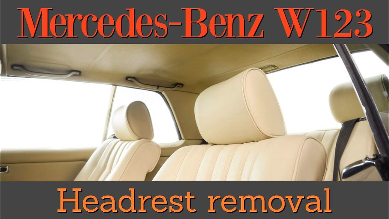 Mercedes Benz W123 - How to remove the headrest tutorial head rest repair fix