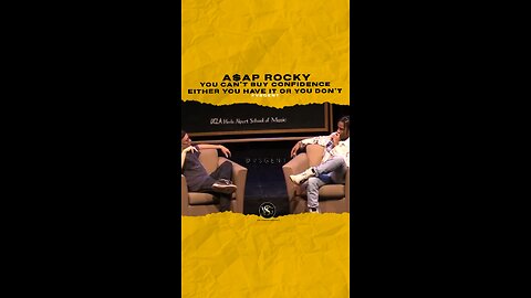 @asaprocky You can’t buy confidence either you have it or you don’t