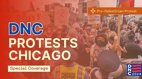 Huge Pro-Palestinian protest in Chicago during DNC