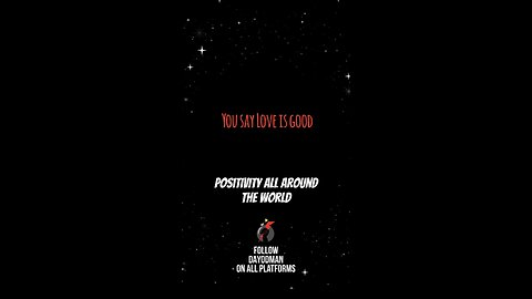 You Say Love Is Good #dayodman #motivation #eeyayyahh #motivationalspeaker #goodlove