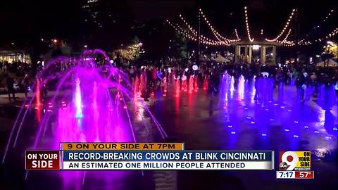 Record-breaking crowds at Blink Cincinnati