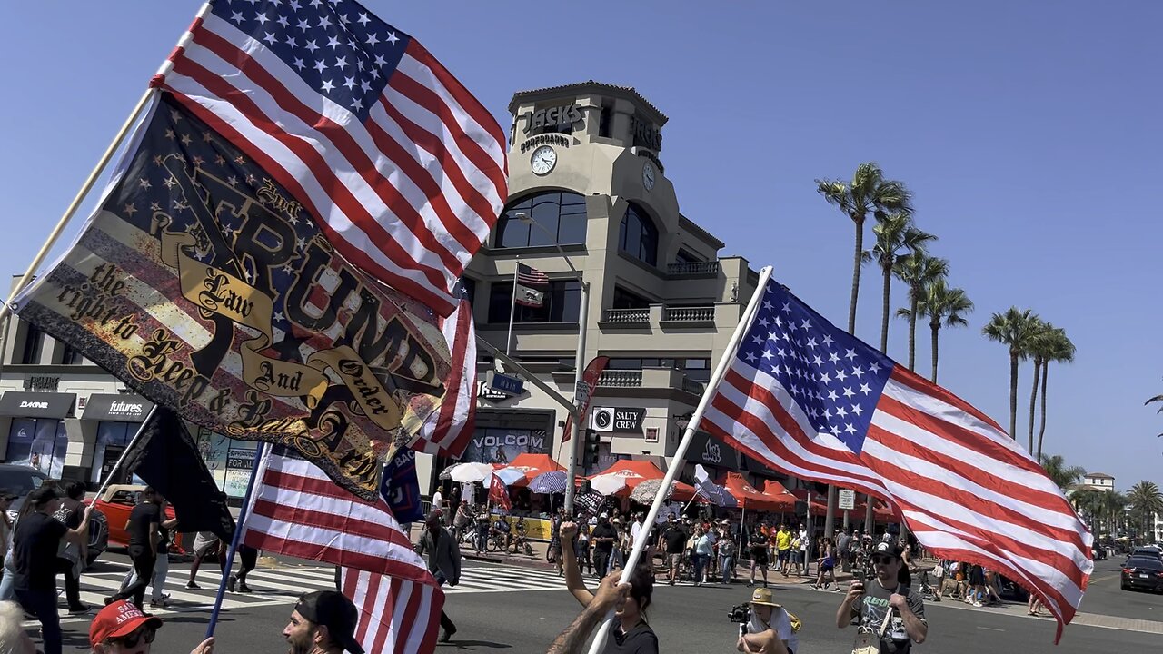 Trump Got Shot Rally Huntington Beach, CA