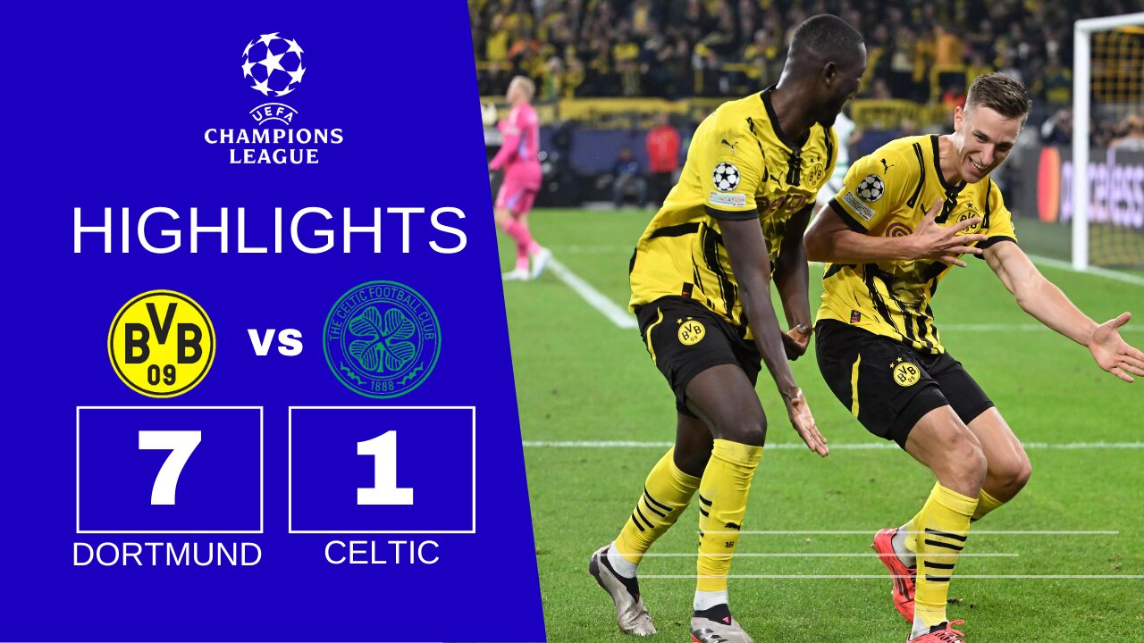 Borussia Dortmund vs Celtic 7-1 | 2024 Champions League | Match Highlights