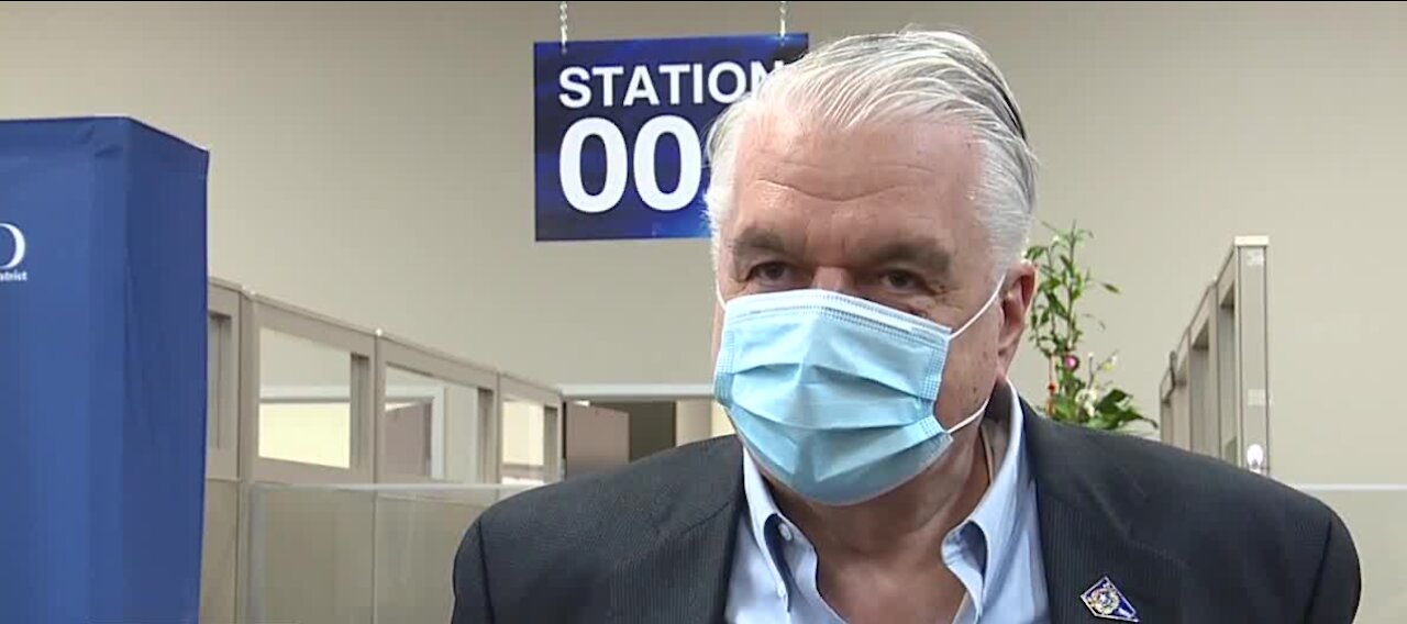 Nevada Gov. Sisolak gets flu shot