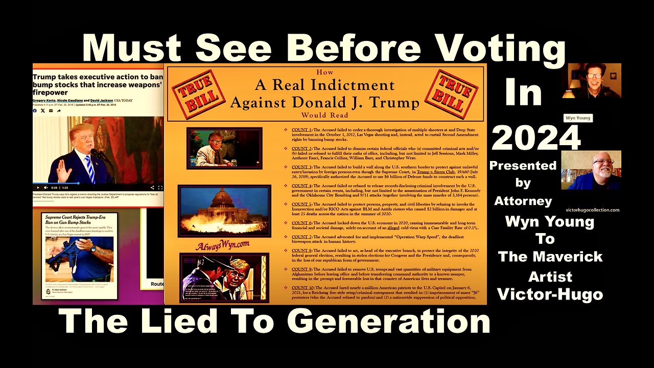 MUST WATCH BEFORE VOTING 2024 Real Indictment Against Donald J Trump Presented By Attorney Wyn Young