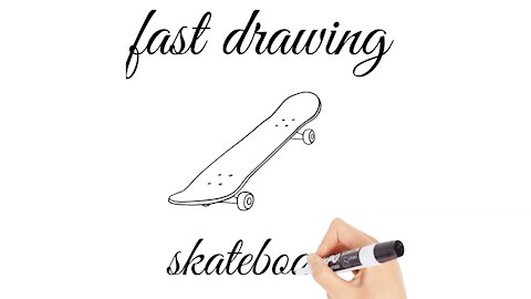 Drawing fast skateboard