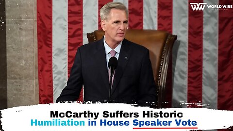 Mccarthy Suffers Historic Humiliation In House Speaker Vote- World-Wire