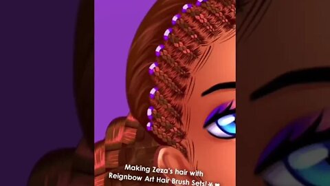 I paint quick and easy Braids and cornrows with Reignebo Art - Hair Styles #2 - Digital Art brushes!
