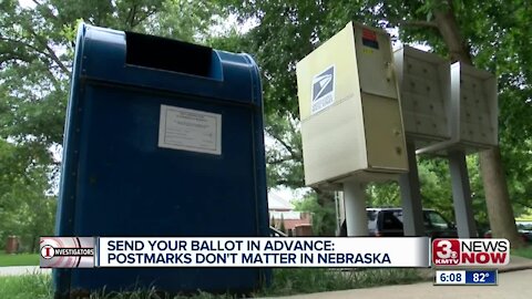 Your mail-in ballot must arrive by election day in Nebraska