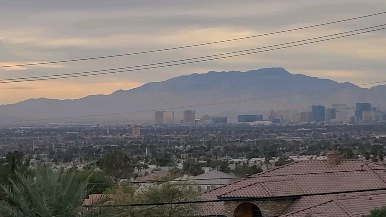 Did you see the soupy skies over Las Vegas today? Check this out! 12.16.2024 #lasvegas #follow #fyp