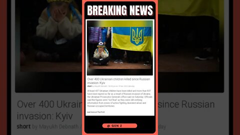 Latest Reports | Over 400 Ukrainian children killed since Russian invasion: Kyiv | #shorts #news