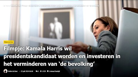 Filmpje; Kamala Harris wil presidentskandidaat worden,