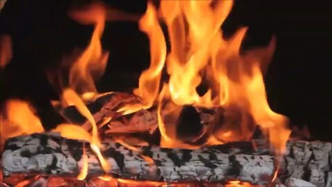 1 Hourse of Fireplace with burning fire for Relaxation and Home comfort.